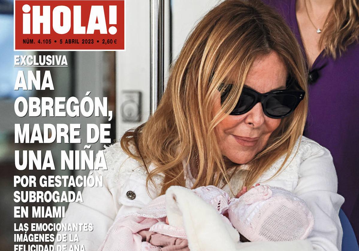 Portada de la revista 'Hola' de esta semana con la imagen de Ana Obregón y su hija.