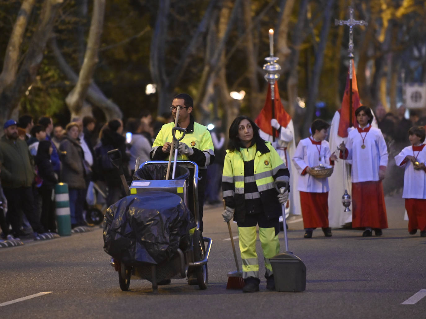 Traslado del Cristo de los Trabajos en Valladolid