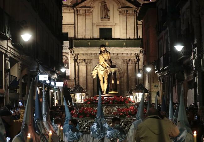 El Cristo Atado a la Columna, durante la procesión de la Peregrinación de la Promesa de 2022.