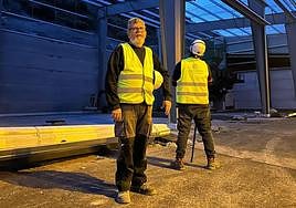 José Benito García, en la obra de Buintech en la isla de La Palma.