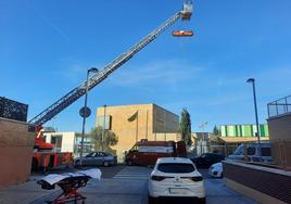 Despliegue de los bomberos en La Cistérniga.