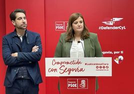 Miguel Merino y Clara Martín, durante la rueda de prensa.