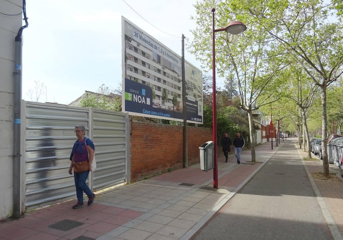 Parcela, en cuyo interior se encuentra aún la casa molinera, del Paseo de Zorrilla.