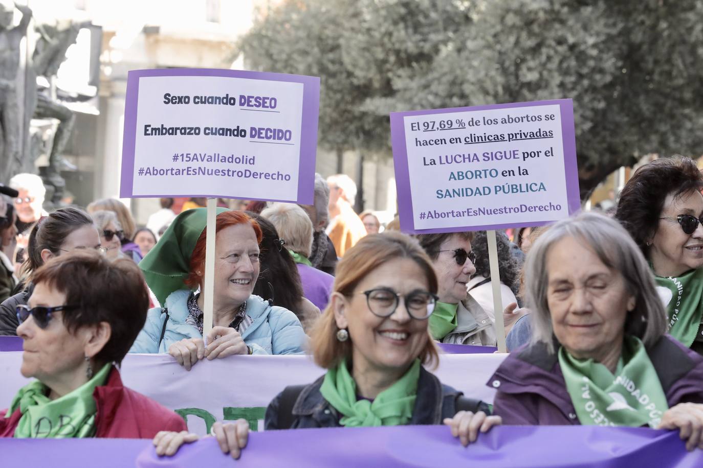 Organizaciones feminiestas se manifiestan por el derecho a aborto en Valladolid