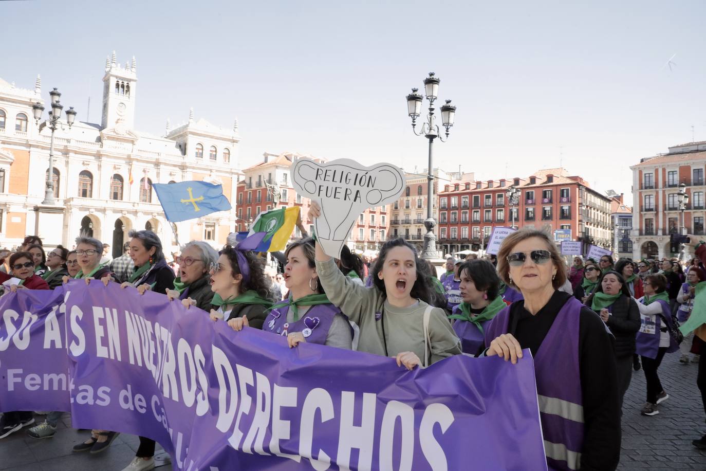 Organizaciones feminiestas se manifiestan por el derecho a aborto en Valladolid