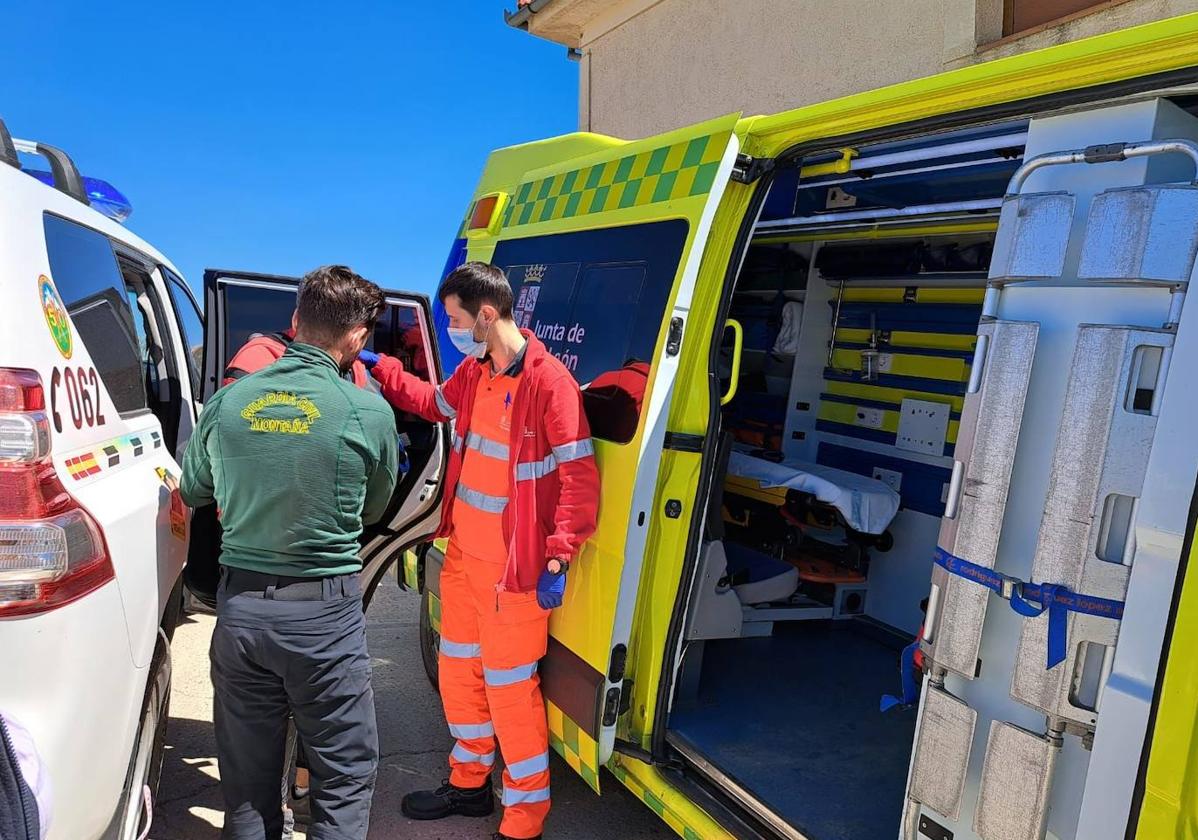 Asistencia recibida por la persona accidentada antes de ser trasladada al Hospital de Segovia.