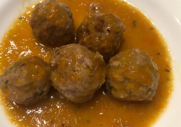 Las albóndigas, listas para comer.