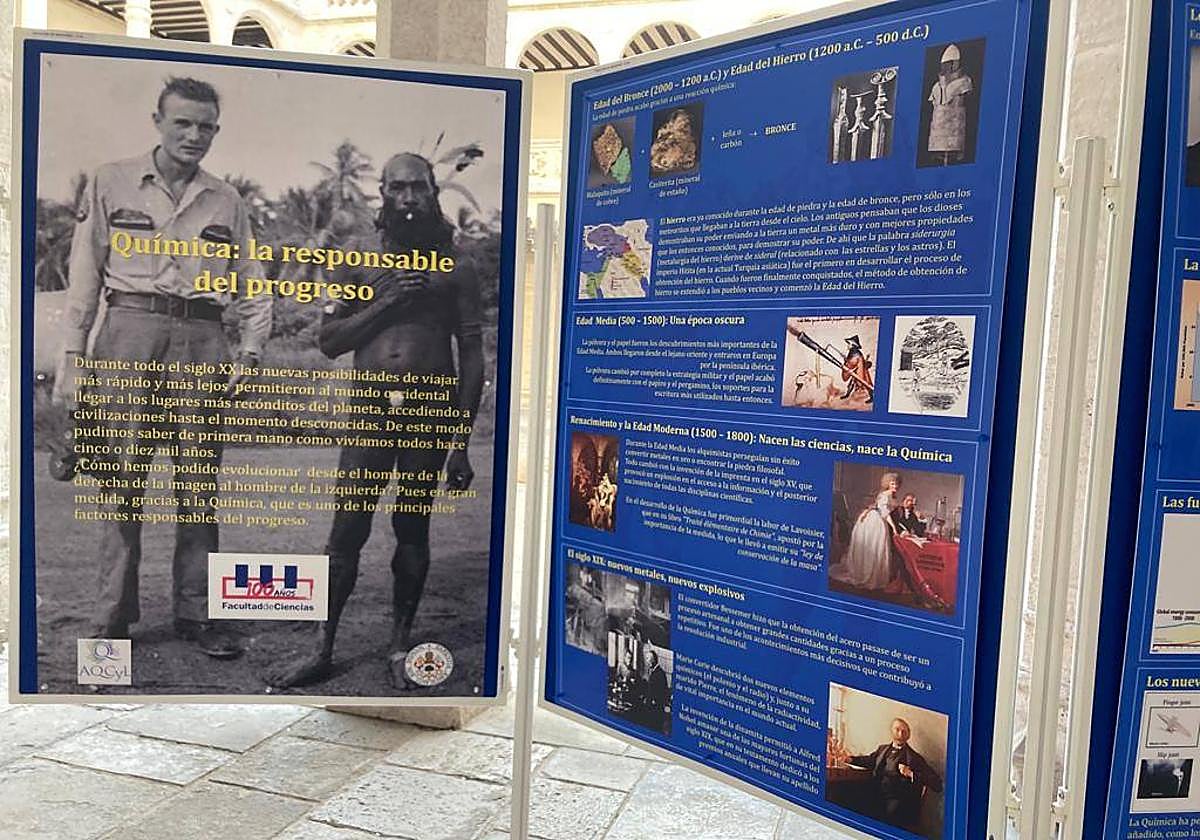 El panel retirado por la Universidad de Valladolid.