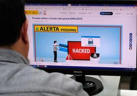 Página web del Servicio Público de Empleo donde alerta del fraude.