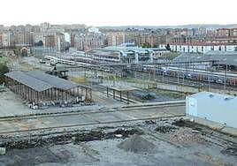 Obras del túnel de Labradores en los antiguos talleres de Renfe.