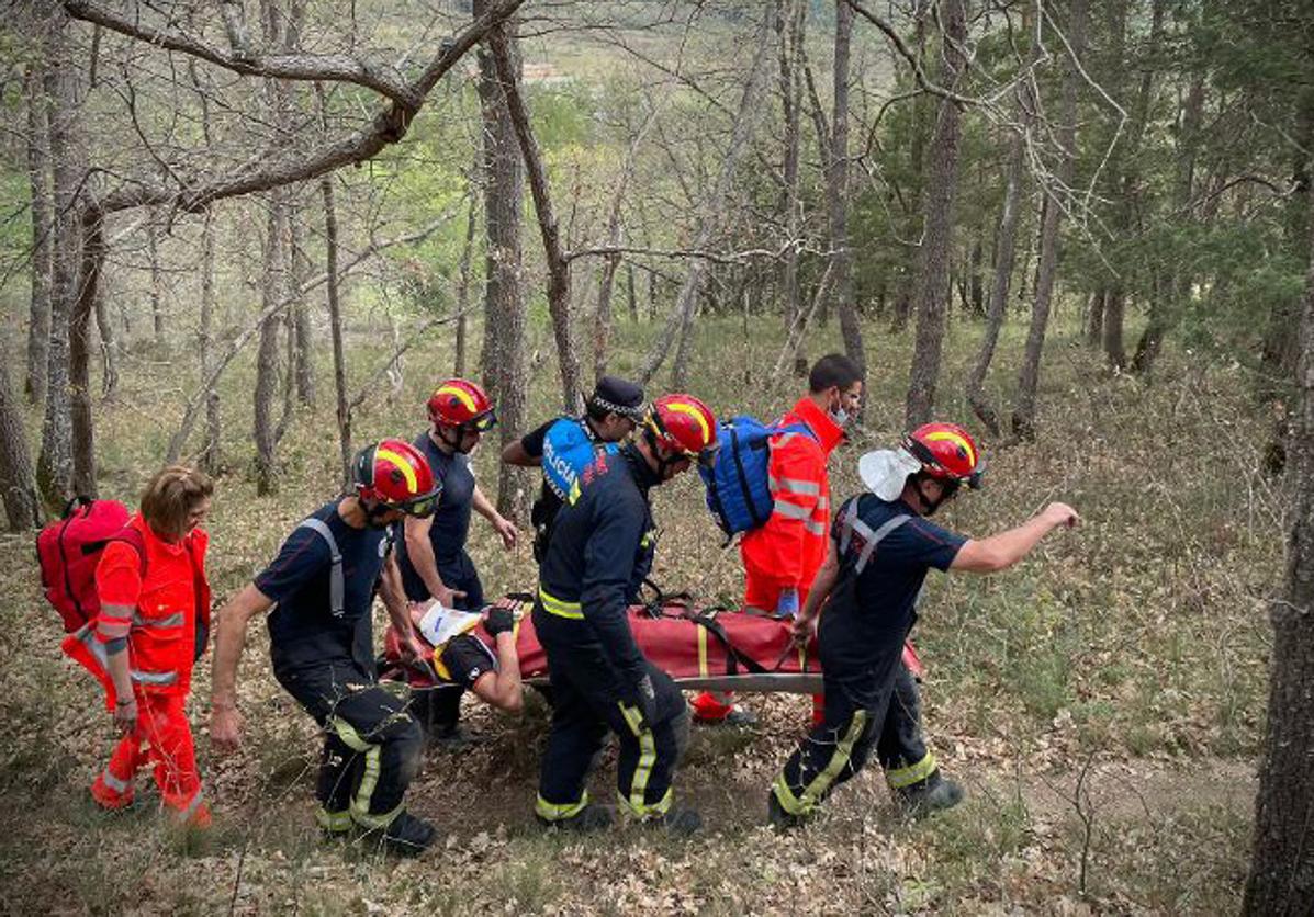 Rescate del ciclista.