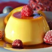 Flan, concentrado de proteínas y calcio