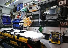 Interior de una de las nuevas ambulancias de Zamora.