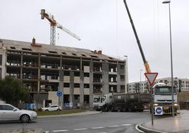 Edificio en construcción en la capital segoviana.