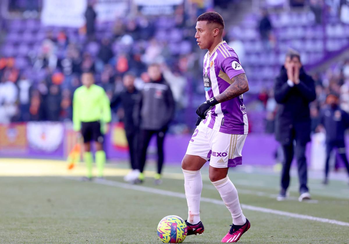 Machis, durante un partido con el Real Valladolid.