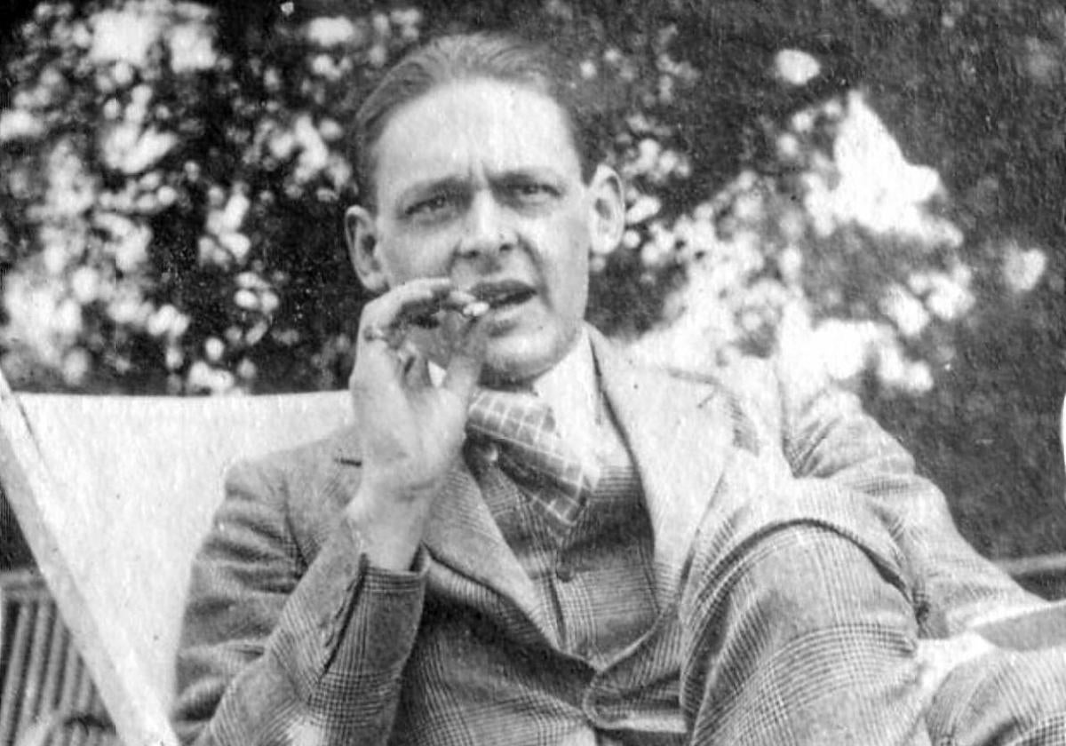 Eliot retratado en 1923 por Lady Ottoline Morrell.