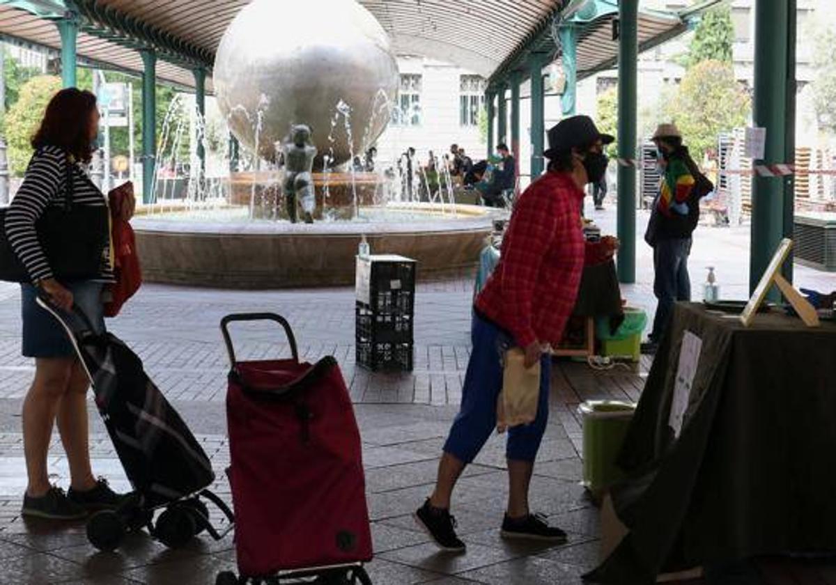 Ecomercado en plaza España en una foto de archivo.