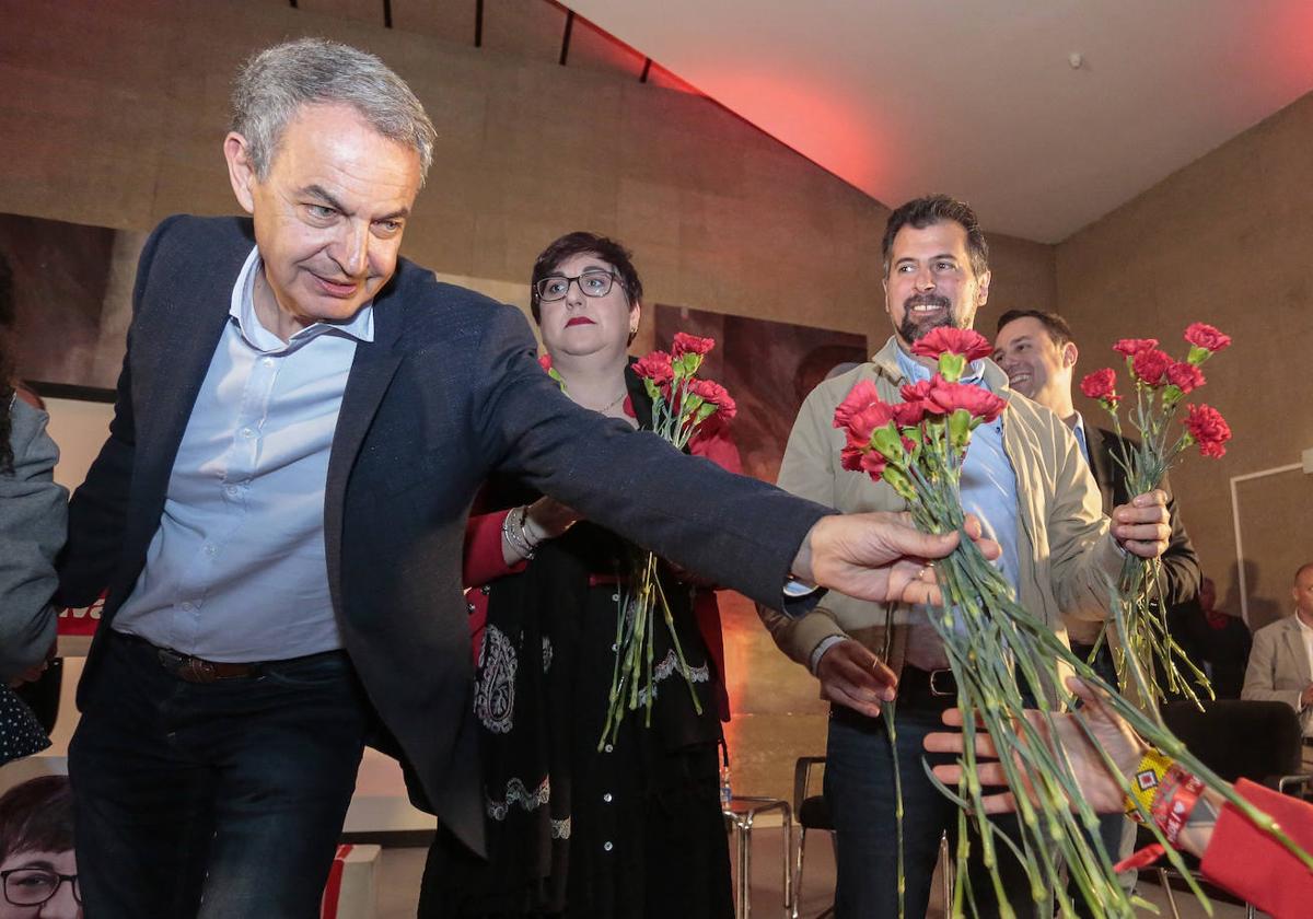 Rodríguez Zapatero, en el acto de San Andrés del Rabanedo.