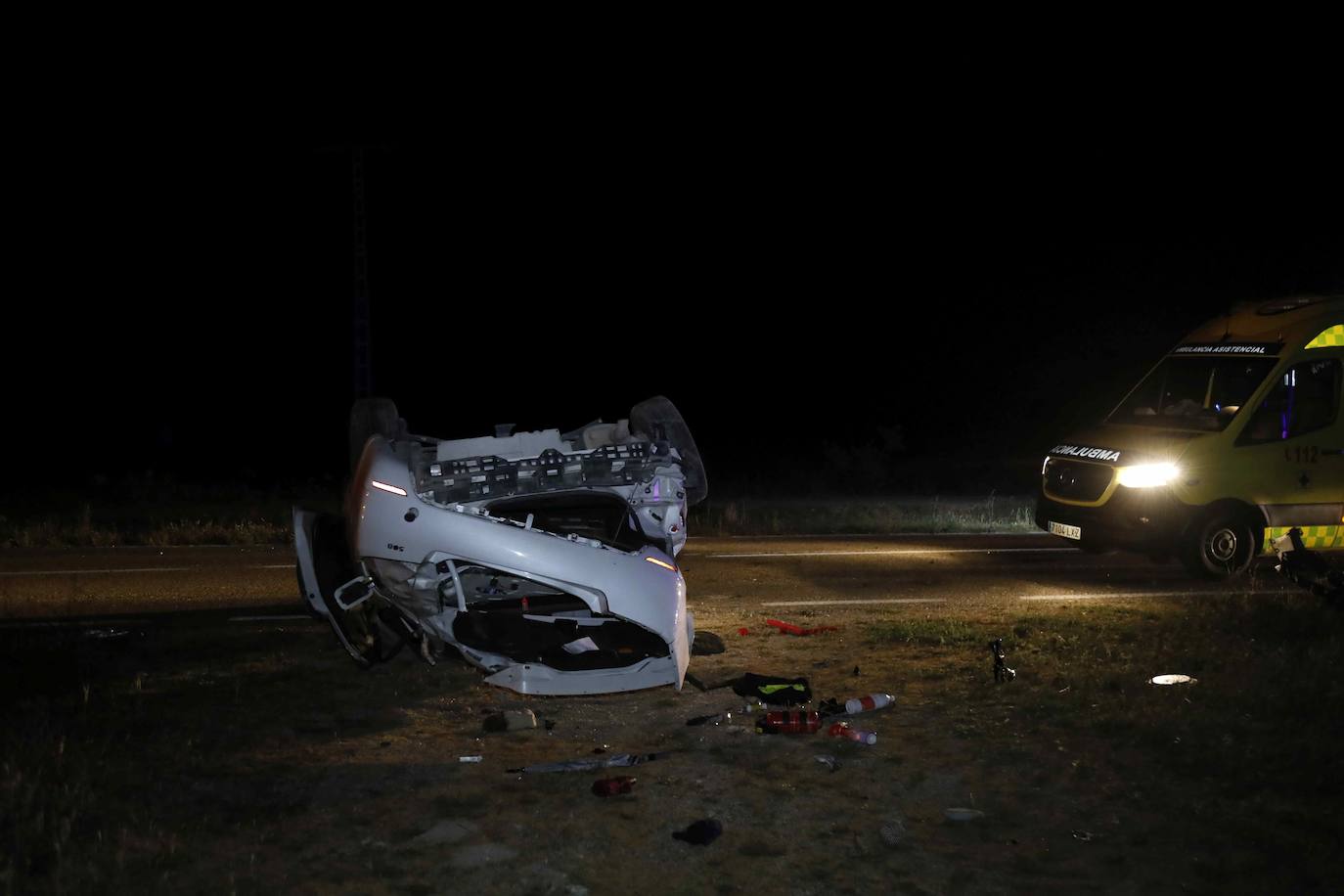 Dos jóvenes heridas en un grave accidente de tráfico en Cuéllar