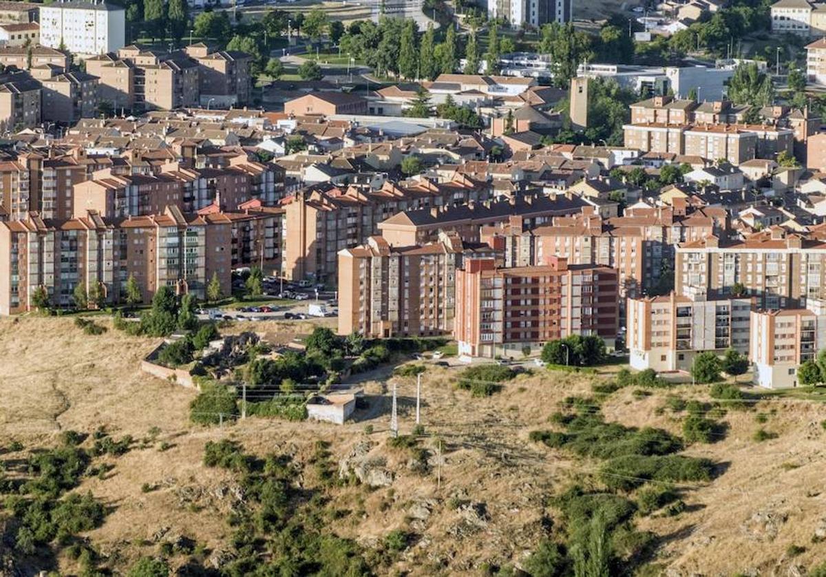 Vista aérea del barrio de La Albuera, en Segovia.