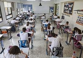 Aula de un colegio concertado.