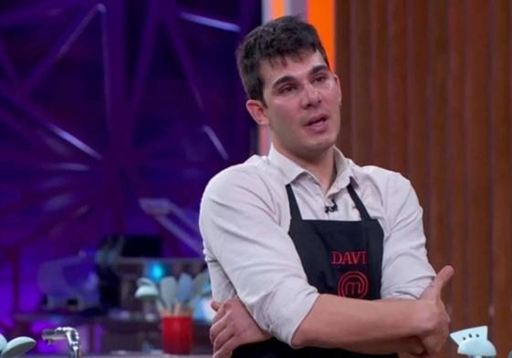 David, con lágrimas en los ojos, tras se expulsado de 'Masterchef'.