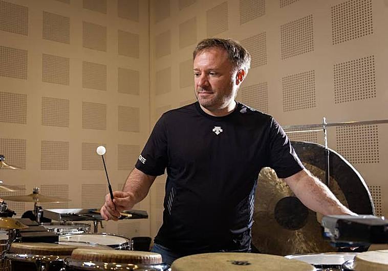 Colin Currie, en una sala de ensayo del Miguel Delibes.