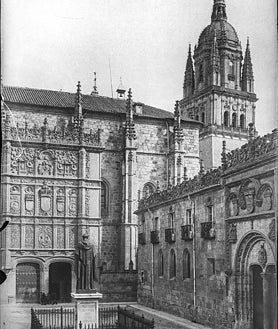 Imagen secundaria 2 - Arriba, orla de doctorado de la Universidad de Madrid con Carraffa en la fila de la izquierda; su esquela y portada de la Universidad de Salamanca.