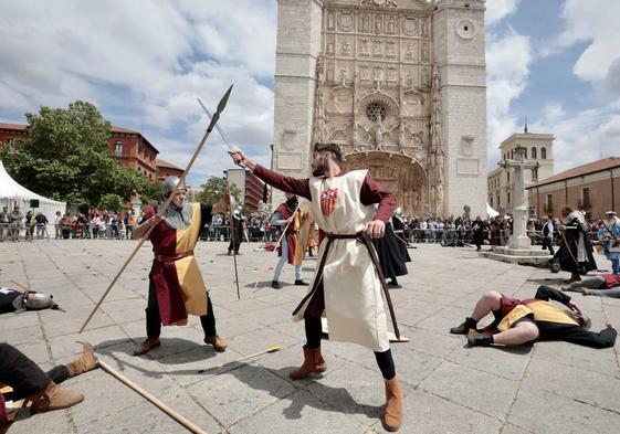 Un momento de la recreación histórica en San Pablo.