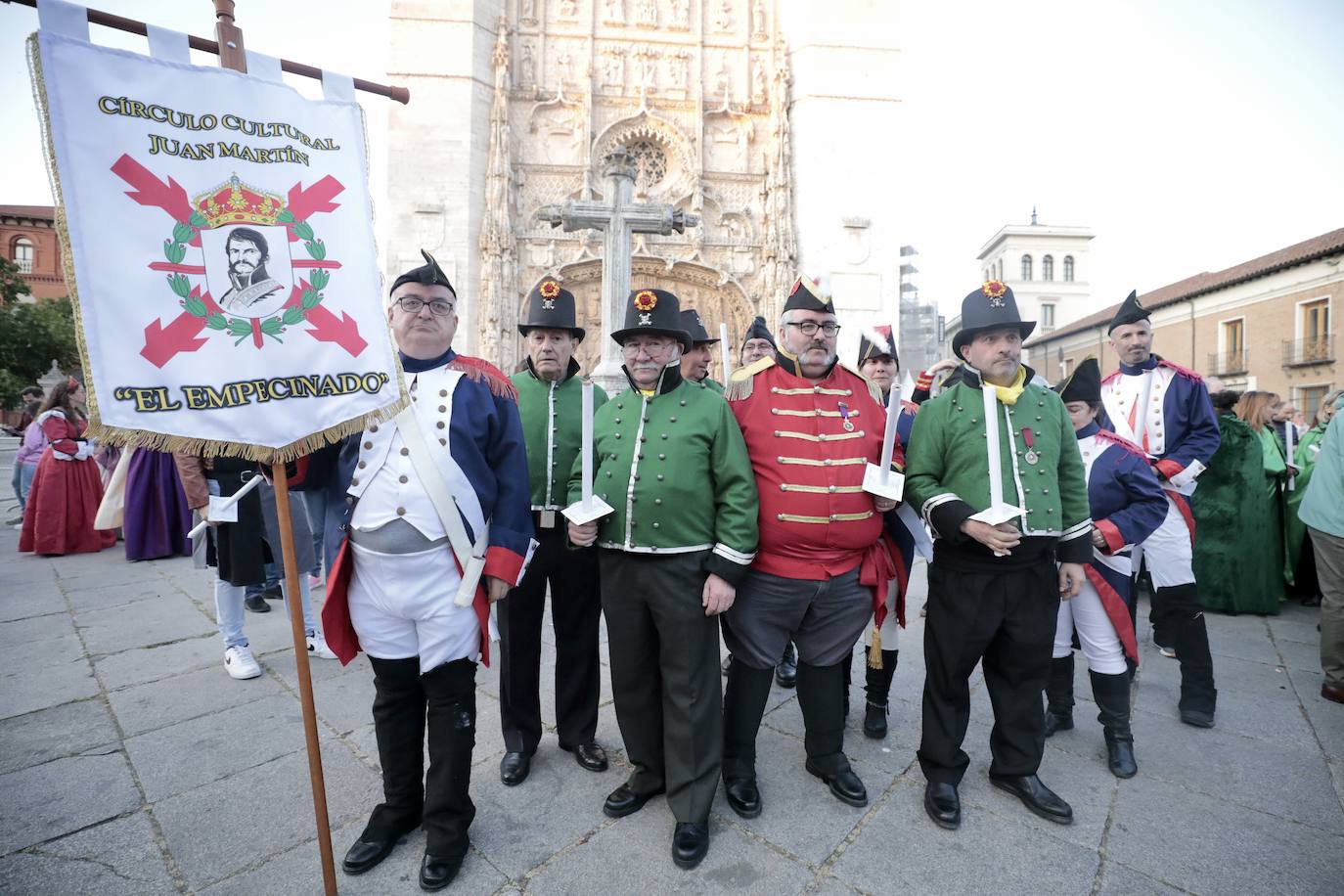 Desfile de antorchas por el quinto centenario del Palacio Real de Valladolid