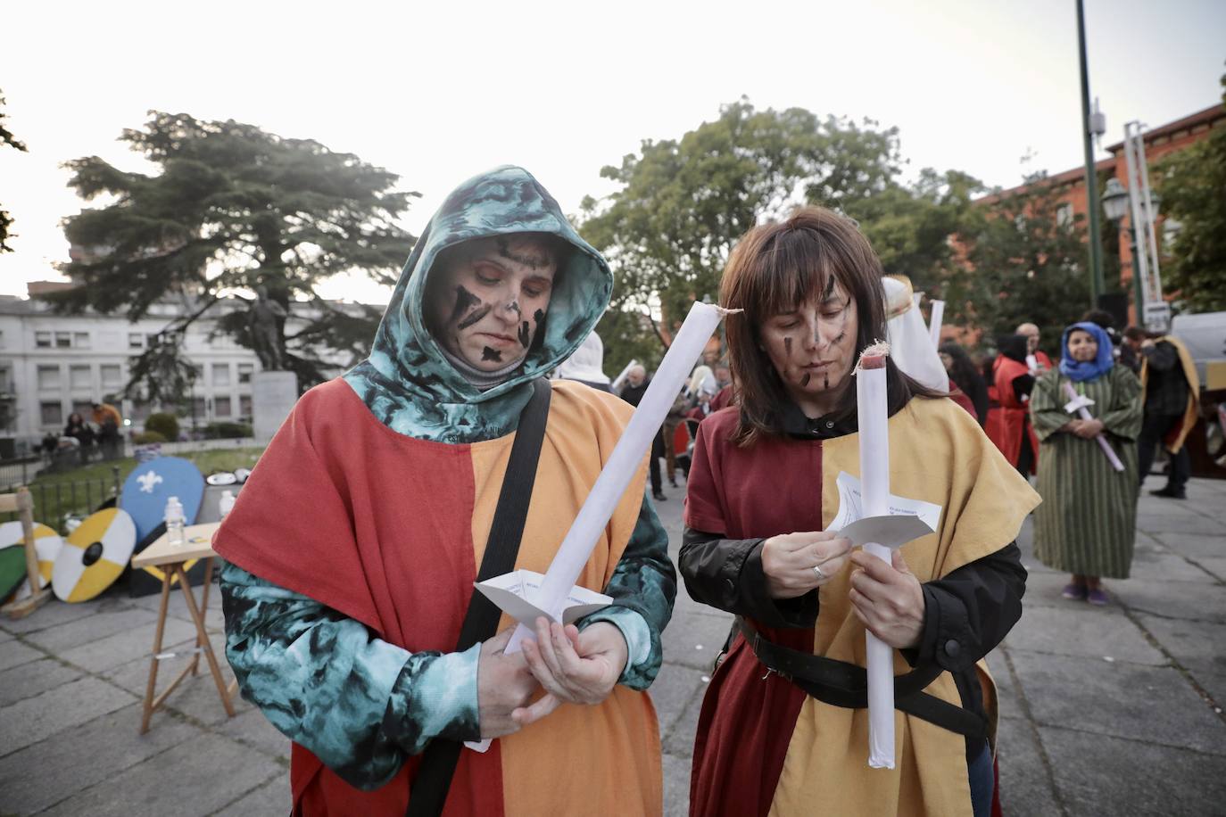 Desfile de antorchas por el quinto centenario del Palacio Real de Valladolid