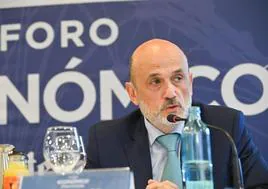 Manuel Pérez-Sala, durante su intervención en el Foro Económico de El Norte de Castilla.