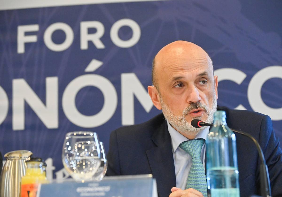 Manuel Pérez-Sala, durante su intervención en el Foro Económico de El Norte de Castilla.