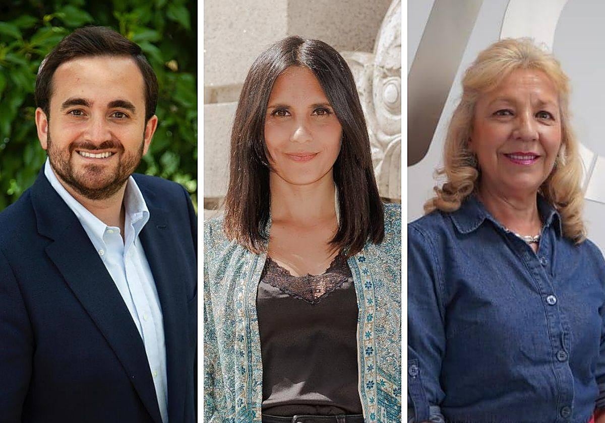 José Ángel Alonso (actual alcalde), Cristina Vázquez y María del Carmen Oviedo.