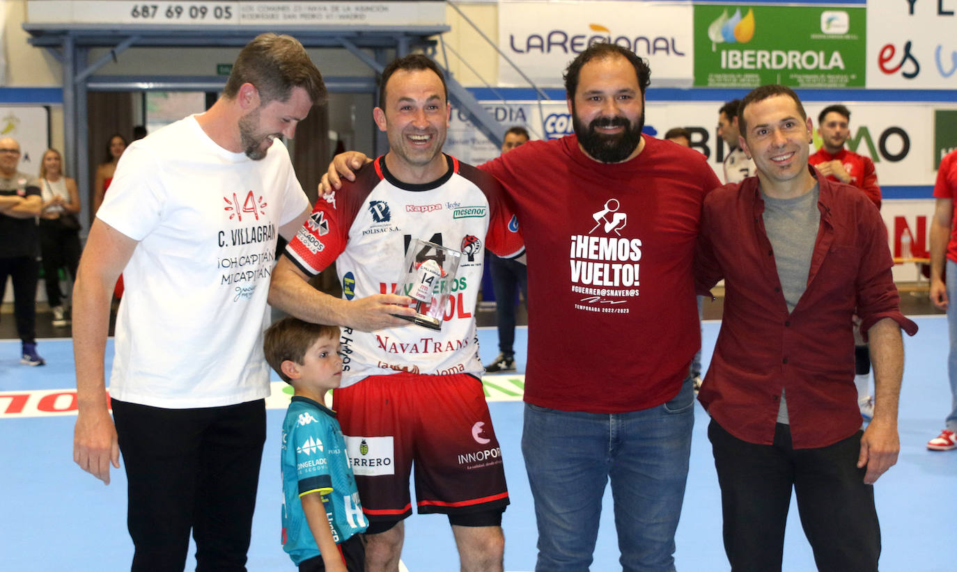 Despedida de Carlos Villagrán, eterno capitán del Balonmano Nava