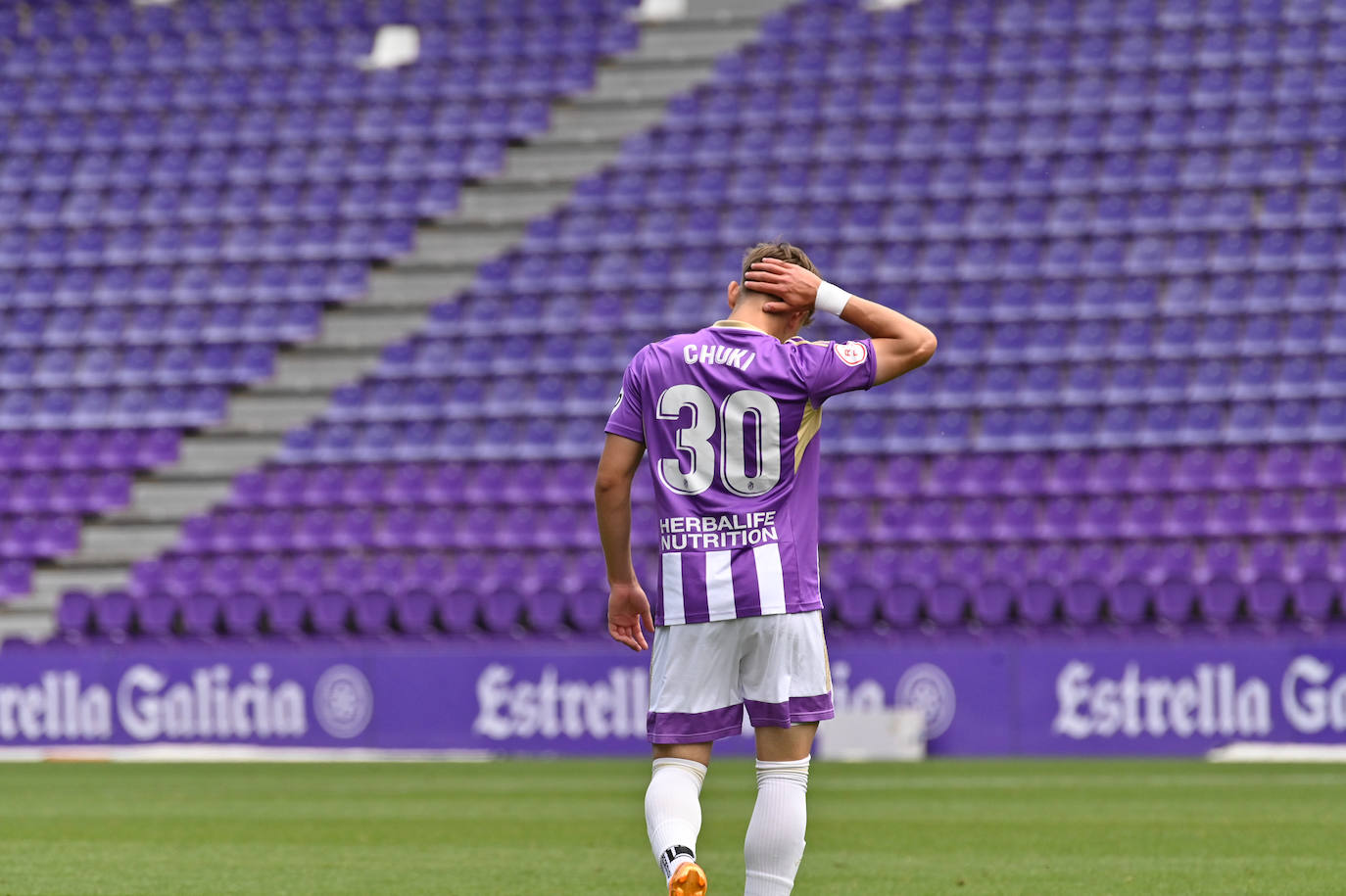 La decepción de los jugadores del Real Valladolid Promesas