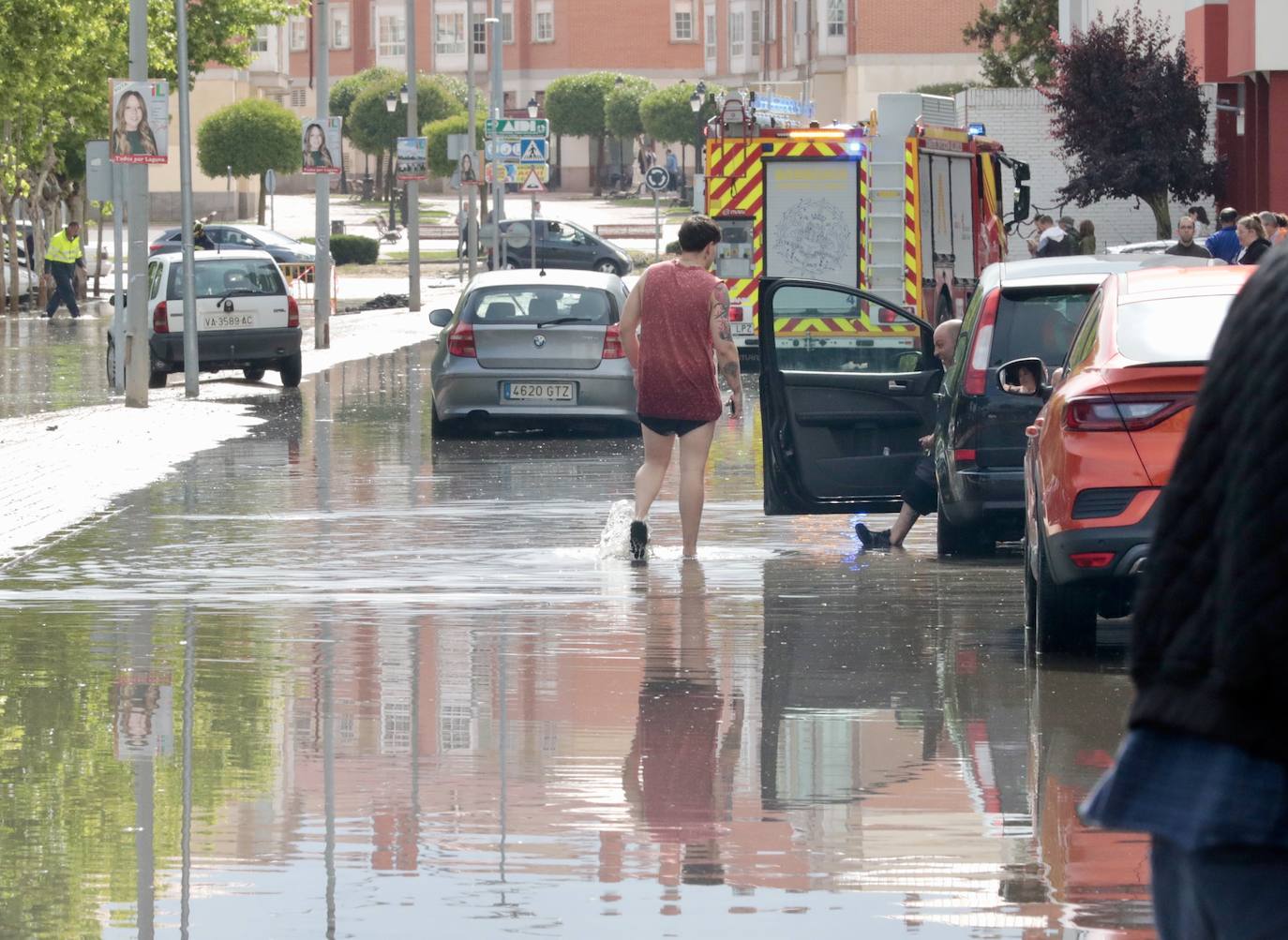 La inundación en Laguna de Duero, en imágenes