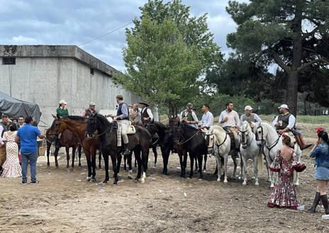 Imagen secundaria 1 - Decenas de personas participan en los actos de la feria flamenca de Nava de la Asunción.