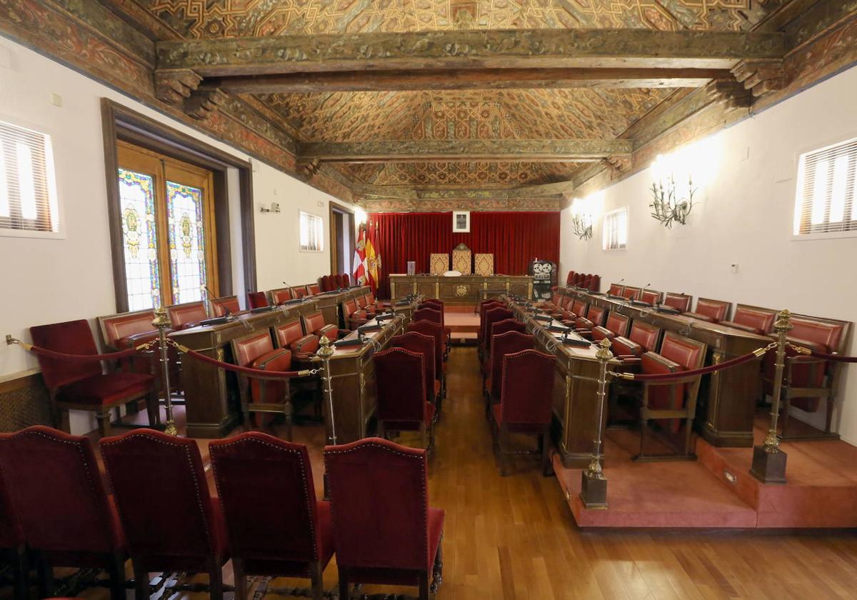 Salón de plenos de la Diputación de Valladolid.