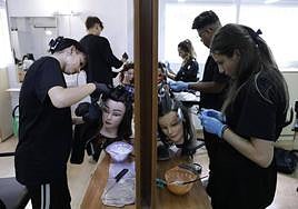 Estudiantes de un módulo de Formación Profesional.