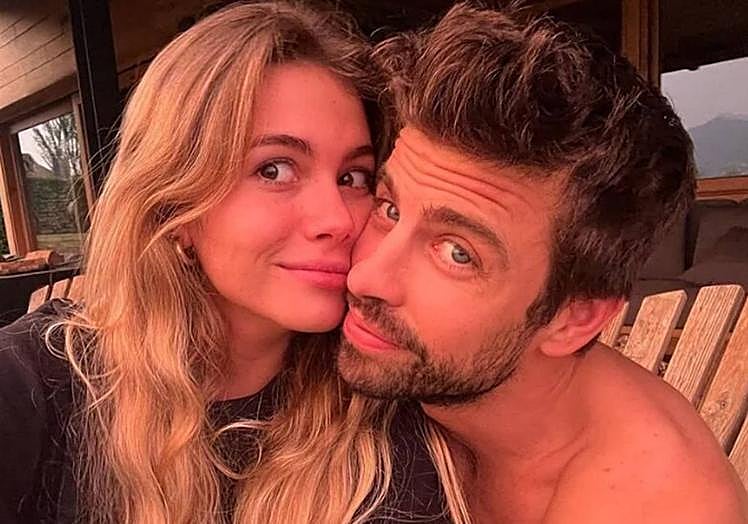 Clara Chía con Gerard Piqué.