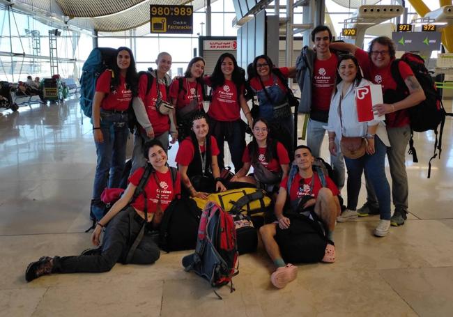 Los jóvenes de Castilla y León que el verano pasado participaron en el programa de voluntariado.