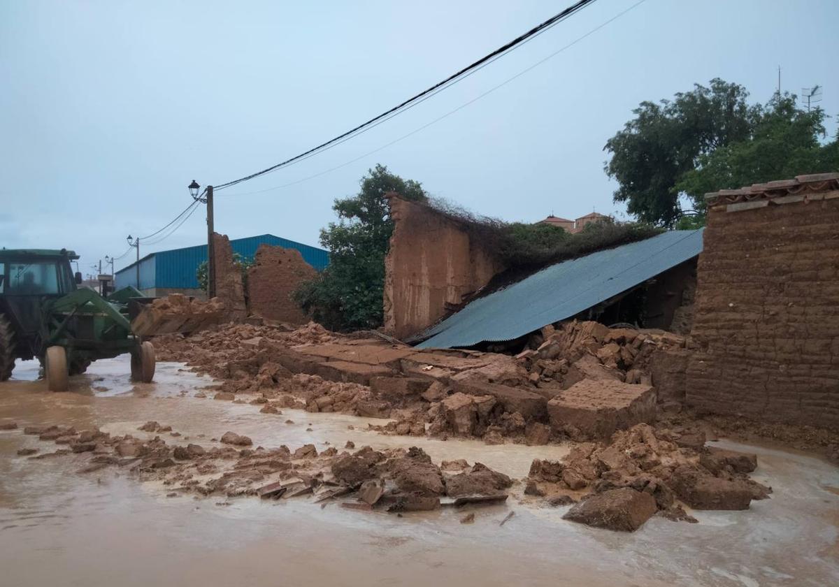 La tromba de agua de Rioseco en imágenes