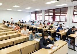 Prueba de acceso a la universidad del año pasado en el aulario Campus Esgueva.