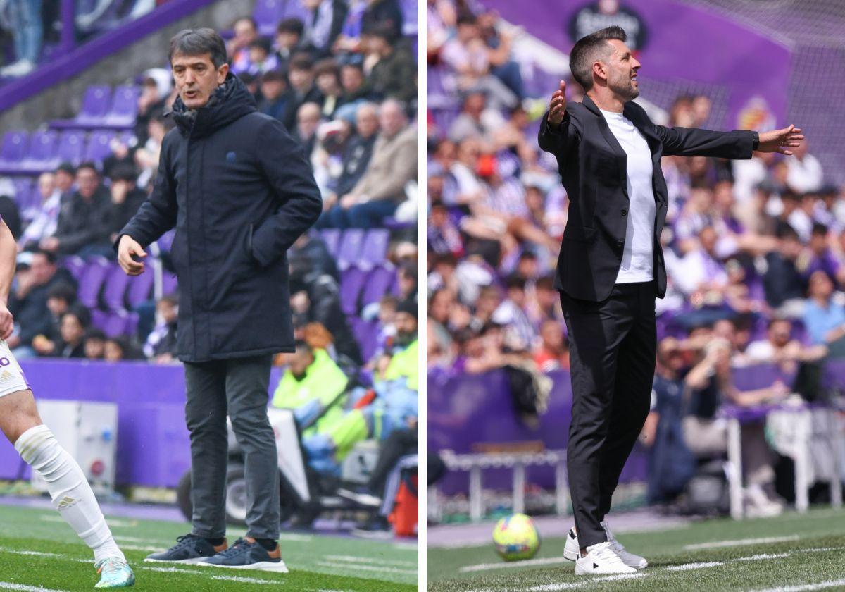 Pacheta y Pezzolano, los dos entrenadores del Real Valladolid esta temporada.