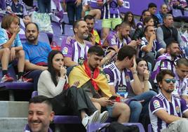 La afición del Pucela, en las gradas del estadio