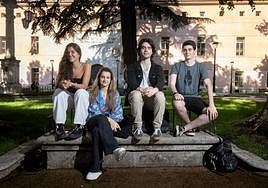 Daniela Galán, Raquel Sánchez, Álex García y David Rojo, estudiantes de EBAU