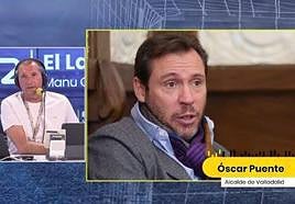 Captura de pantalla de la entrevista a Óscar Puente este lunes por la noche en El Larguero.