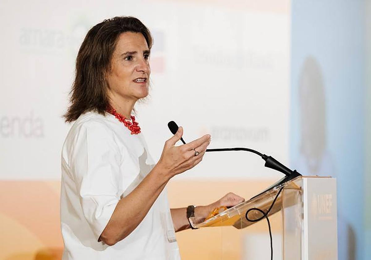 La ministra Teresa Ribera, este jueves en la Cumbre de Autoconsumo y Comunidades Energéticas.