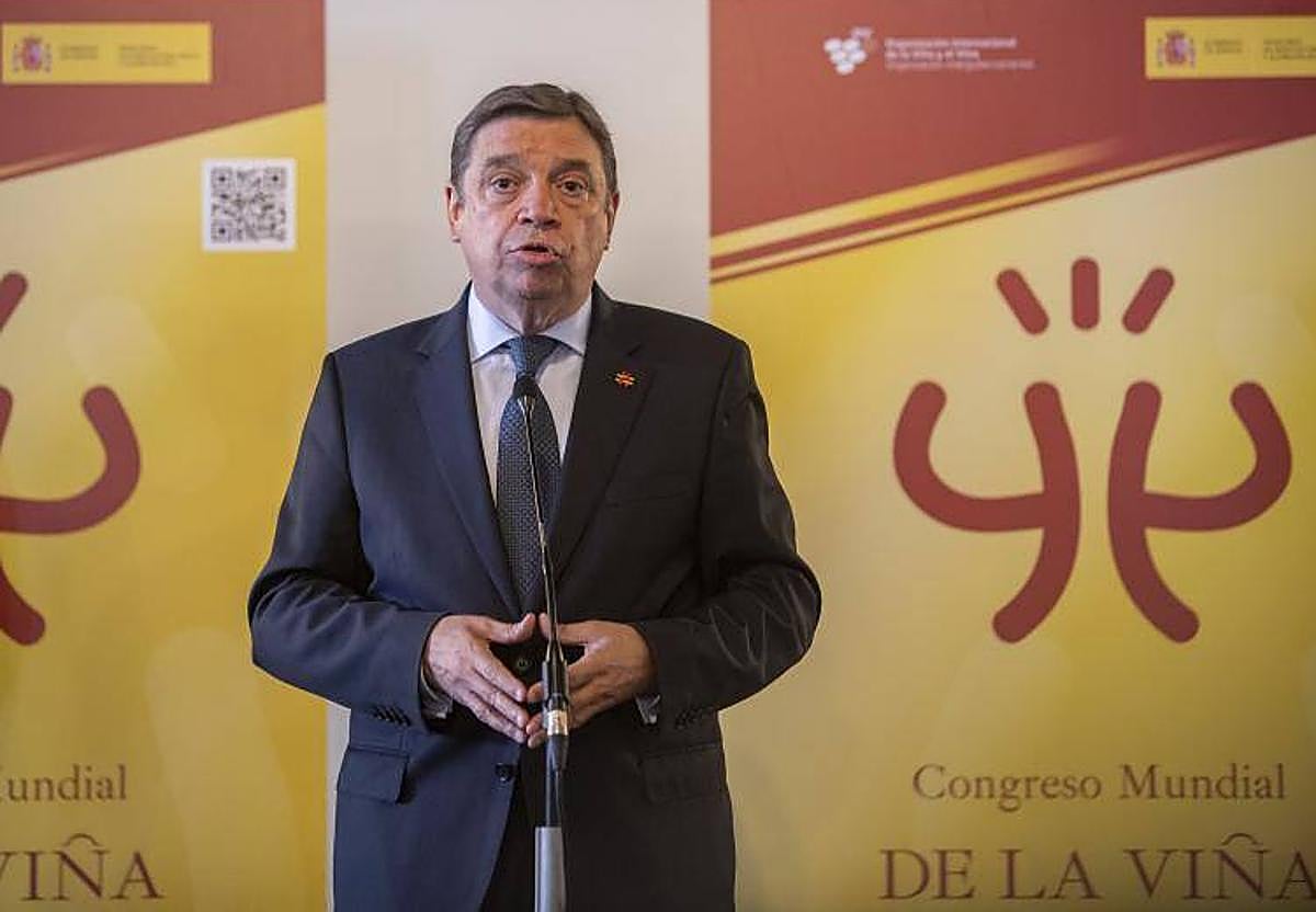 El ministro de Agricultura, Luis Planas, este viernes en Jerez de la Frontera.